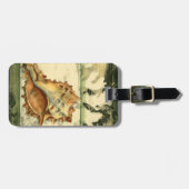 Silhouette Conch Muschel Gepäckanhänger (Vorderseite horizontal)