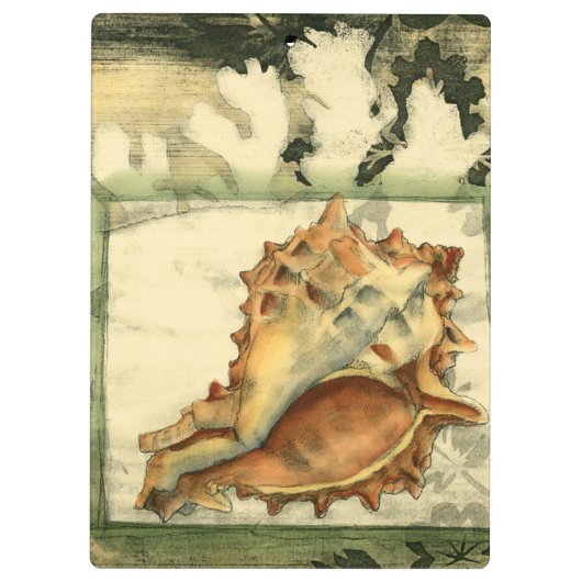 Silhouette Conch Muschel Klemmbrett (Rückseite)