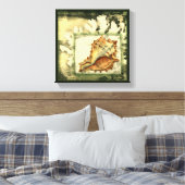 Silhouette Conch Muschel Leinwanddruck (Insitu (Schlafzimmer))