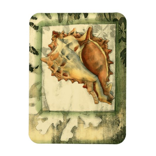 Silhouette Conch Muschel Magnet (Vertikal)