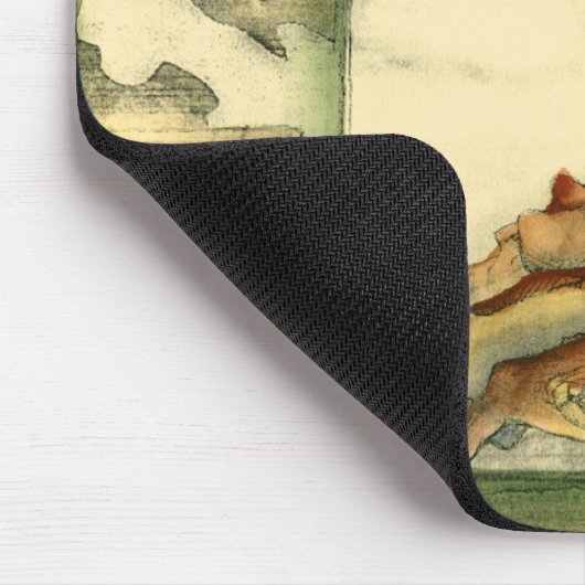 Silhouette Conch Muschel Mousepad (Ecke)