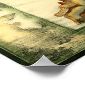 Silhouette Conch Muschel Poster (Ecke)