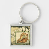 Silhouette Conch Muschel Schlüsselanhänger (Vorne)