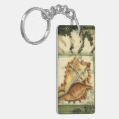 Silhouette Conch Muschel Schlüsselanhänger (Vorderseite links)