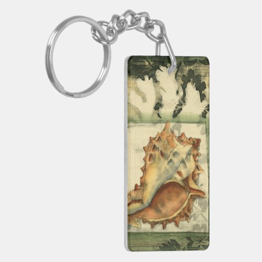 Silhouette Conch Muschel Schlüsselanhänger (Vorderseite links)