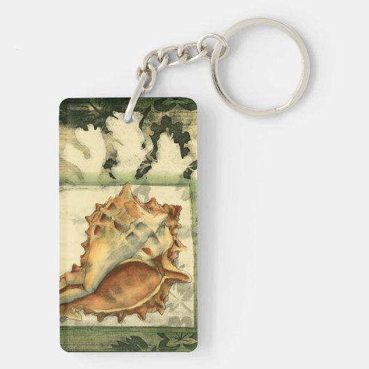 Silhouette Conch Muschel Schlüsselanhänger (Rückseite)