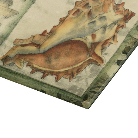 Silhouette Conch Muschel Schneidebrett (Ecke)