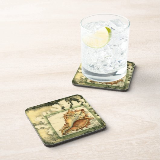 Silhouette Conch Muschel Untersetzer (Rechte Seite)