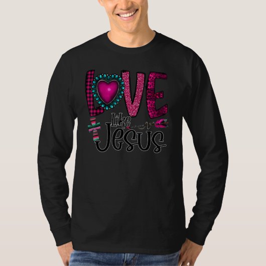 Silhouette Costume Love Like Jesus, Christian Vale T-Shirt (Vorderseite)