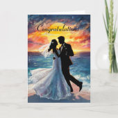 Silhouette Couple Personalisiert Wedding Karte (Vorderseite)