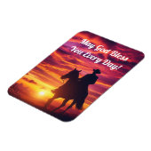 Silhouette Cowboy on Horse Flexible Magnet (Linke Seite)