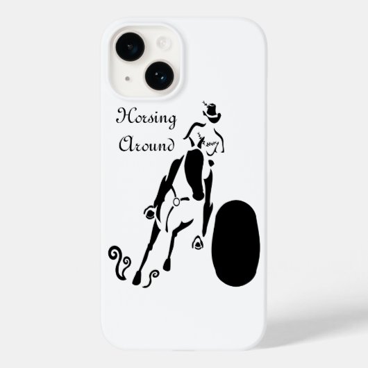 Silhouette Cowgirl Barrel Racing Case-Mate iPhone Hülle (Rückseite)