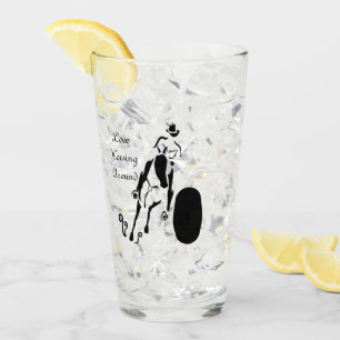 Silhouette Cowgirl Barrel Racing Glas