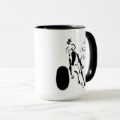 Silhouette Cowgirl Barrel Racing Tasse (VorderseiteRechts)