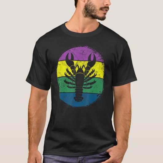 Silhouette Crab Mardi Gras Masqu T-Shirt (Vorderseite)