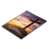 Silhouette Cross Bible Verse Personalisiert Notizblock (Linke Seite)