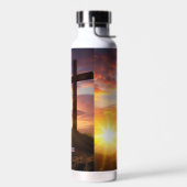 Silhouette Cross Scripture Verse Personalisiert Trinkflasche (Links)