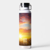 Silhouette Cross Scripture Verse Personalisiert Trinkflasche (Rückseite)