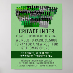 Silhouette Crowddesign, Crowdfunder, Crowdfunding Poster