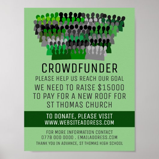 Silhouette Crowddesign, Crowdfunder, Crowdfunding Poster (Vorne)