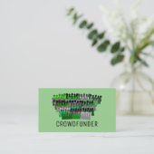 Silhouette Crowddesign, Crowdfunder, Crowdfunding Visitenkarte (Stehend Vorderseite)