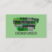 Silhouette Crowddesign, Crowdfunder, Crowdfunding Visitenkarte (Vorderseite)