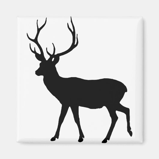 Silhouette Dama Dama Dama Wildtier. Magnet (Vorne)