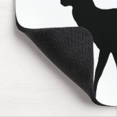 Silhouette Dama Dama Dama Wildtier. Mousepad (Ecke)