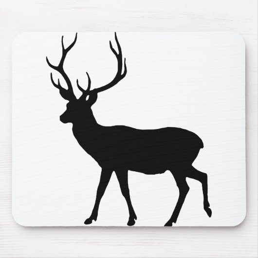 Silhouette Dama Dama Dama Wildtier. Mousepad (Vorne)