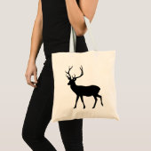 Silhouette Dama Dama Dama Wildtier. Tragetasche (Vorderseite (Produkt))