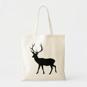 Silhouette Dama Dama Dama Wildtier. Tragetasche