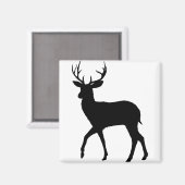 Silhouette Dama Dama Wilder Tier Magnet (Vorderseite/Rückseite)