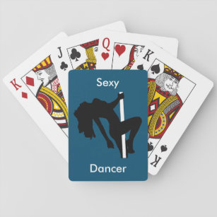 Silhouette Dancer Bachelor Poker Night Party Spielkarten