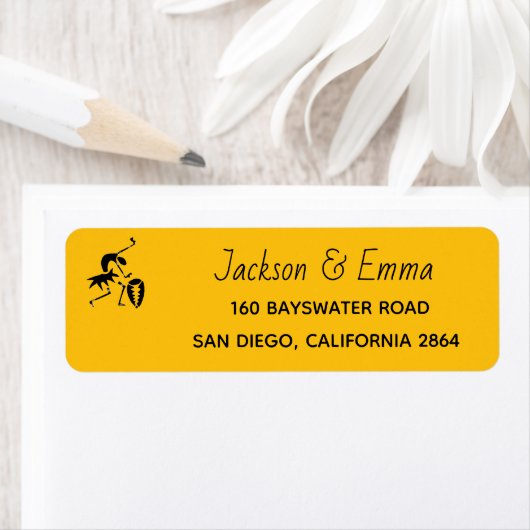 Silhouette Dancer, Orange-Rücksendeadresse (Insitu)