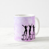 Silhouette Dancers Bokeh Dance Kaffeetasse (VorderseiteRechts)