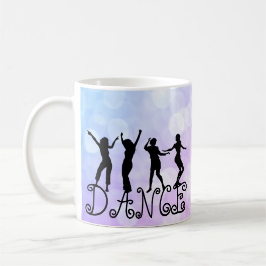 Silhouette Dancers Bokeh Dance Kaffeetasse (Links)