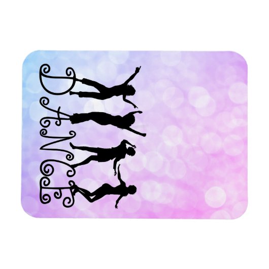 Silhouette Dancers Bokeh Dance Magnet (Horizontal)