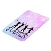 Silhouette Dancers Bokeh Dance Magnet (Linke Seite)