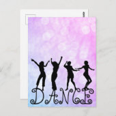 Silhouette Dancers Bokeh Dance Postkarte (Vorne/Hinten)