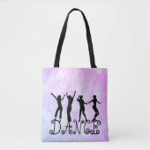 Silhouette Dancers Bokeh Dance Tasche (Vorderseite)
