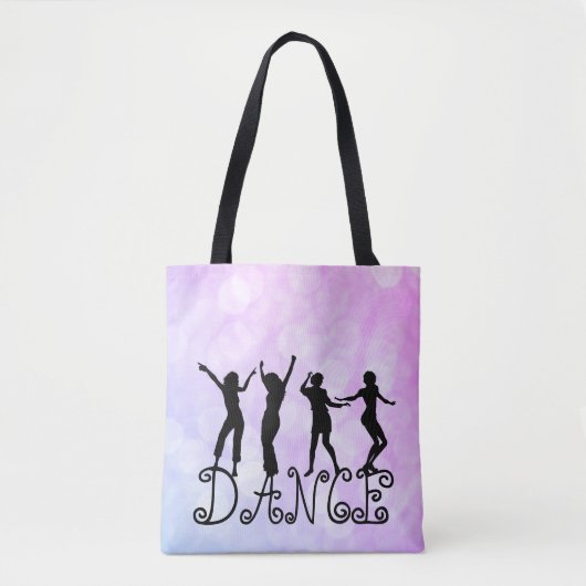 Silhouette Dancers Bokeh Dance Tasche (Vorderseite)