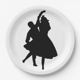 SILHOUETTE DANCERS PAPPTELLER