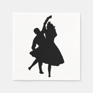 SILHOUETTE DANCERS SERVIETTE