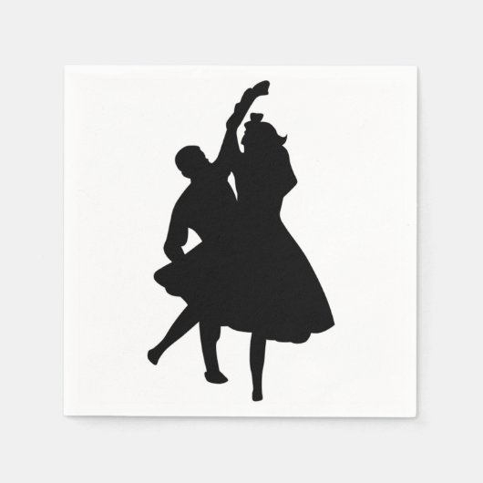 SILHOUETTE DANCERS SERVIETTE (Vorderseite)