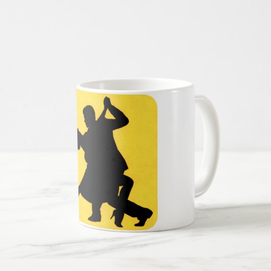 Silhouette Dancing Couple Kaffeetasse (VorderseiteRechts)