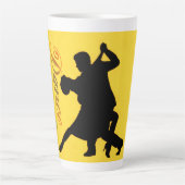 Silhouette Dancing Couple Milchtasse (Vorderseite)