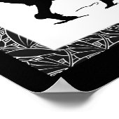 Silhouette Dancing Girl and Boy Art Poster (Ecke)