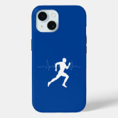 Silhouette Deep Blue Running Runners Case-Mate iPhone Hülle (Rückseite)
