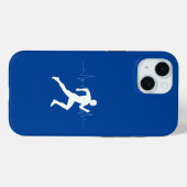 Silhouette Deep Blue Running Runners Case-Mate iPhone Hülle (Rückseite (Horizontal))