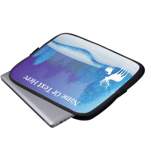 Silhouette Deer Electronics Bag Laptopschutzhülle (Vorne Knopf)